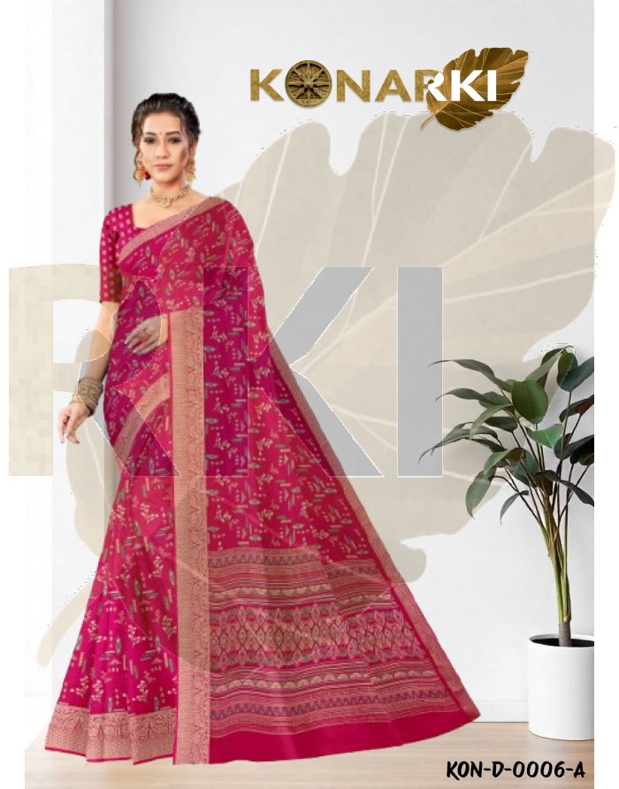 Arshiya Pink Chiffon Jacquard Saree with Intricate Floral Motifs and Unstitched  Blouse
