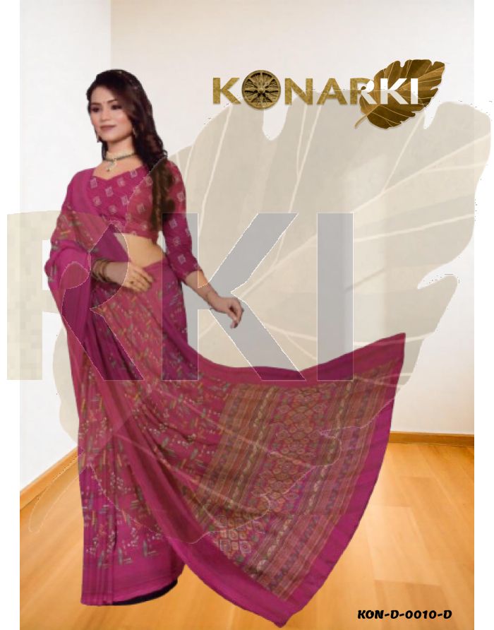 Yashvika Magenta Pink Grace Lightweight Saree with Unstitched Blouse