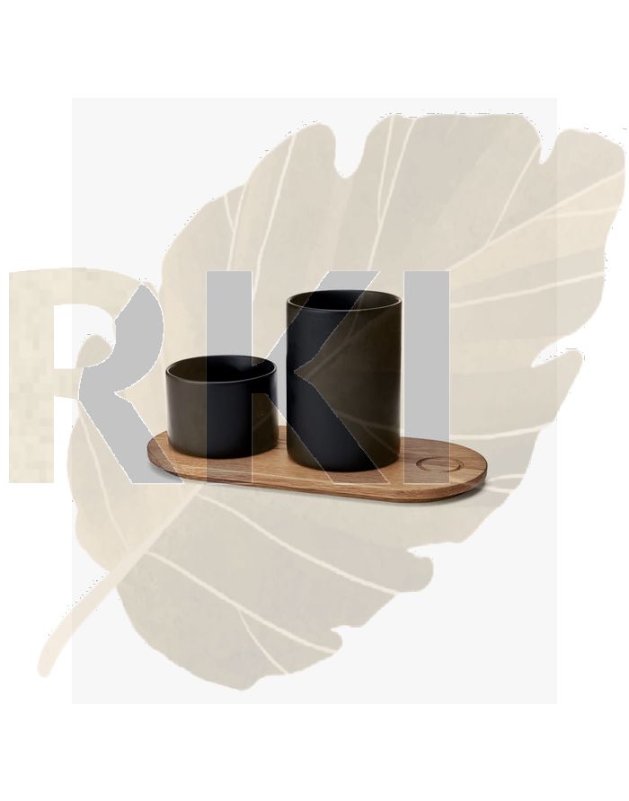 Morso Wooden Tray With 2 Jars