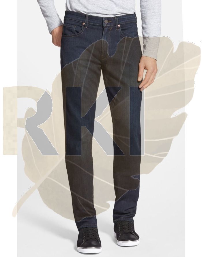 Dark Blue Non Stretch Custom Jeans for Men