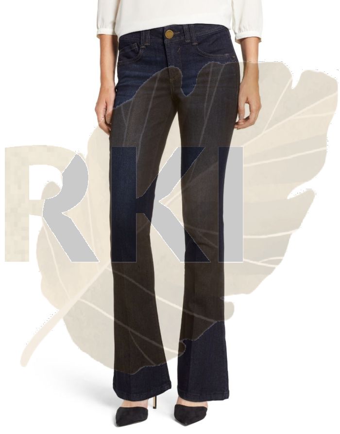 Dark Blue Non Stretch Custom Jeans for Women
