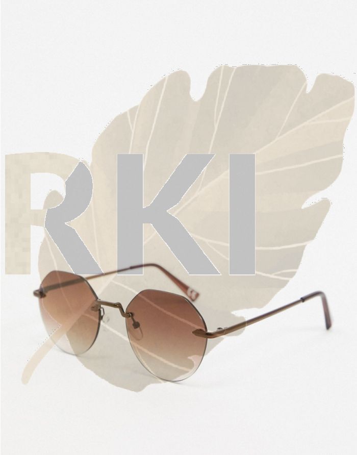Angled Rimless Sunglasses